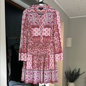 Hale Bob Pink Floral Dress- Size M